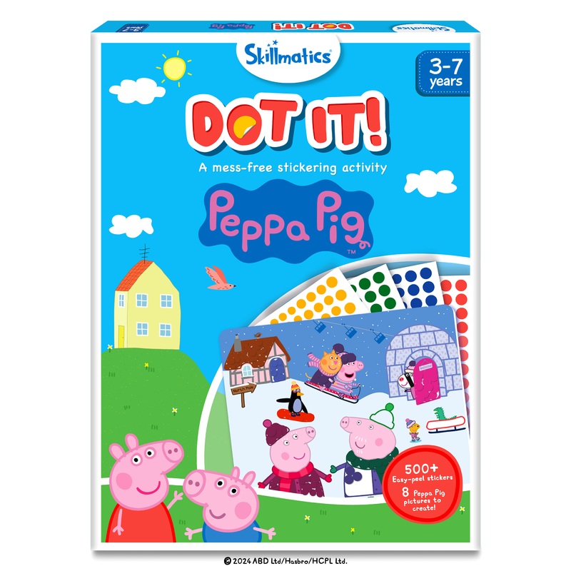 Skillmatics Art Activity – Dot It Peppa Pig, Mess-Free Sticker Art for Kids, Craft Kits, DIY Activity, Gifts for Boys & Girls Ages 3, 4, 5, 6, 7, Travel Toys for Toddlers