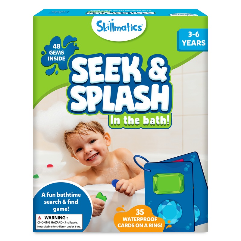 Skillmatics Seek & Splash Bath Toys – Search and Find Gem Game, Bathtub, Baby Pool & Summer Toys for Toddlers, Kids, Preschoolers, Gifts for Boys & Girls Ages 3, 4, 5, 6