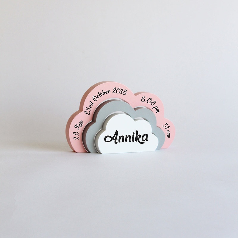 Birth Statistics Clouds, Pink