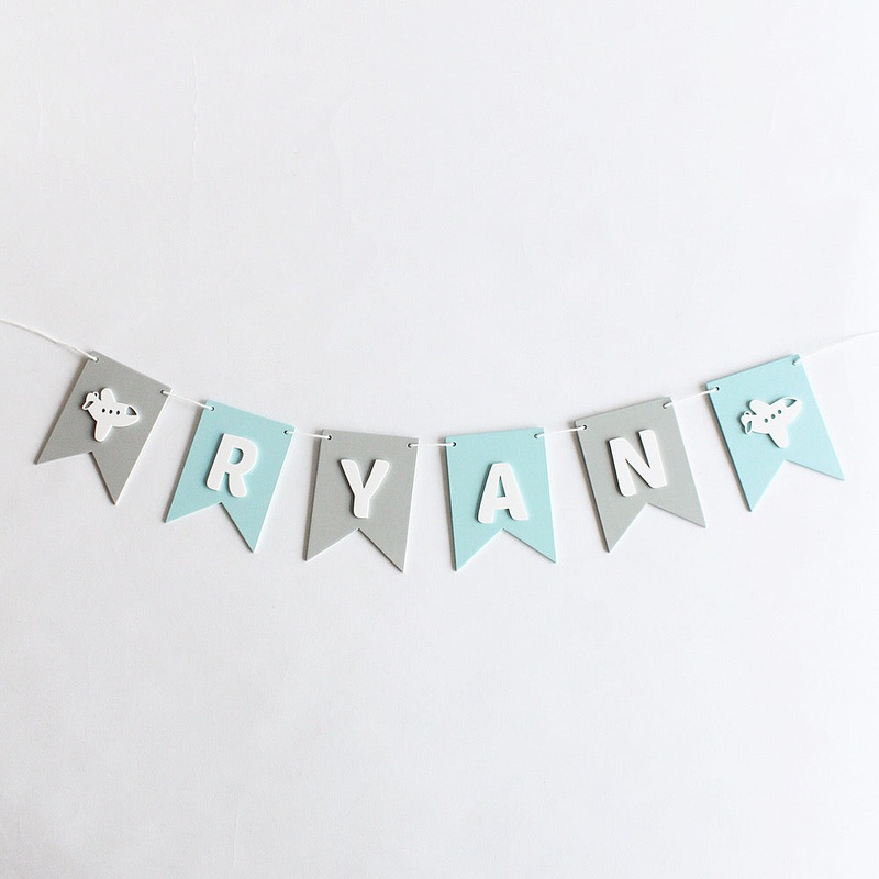 Flag Bunting – Blue & Grey