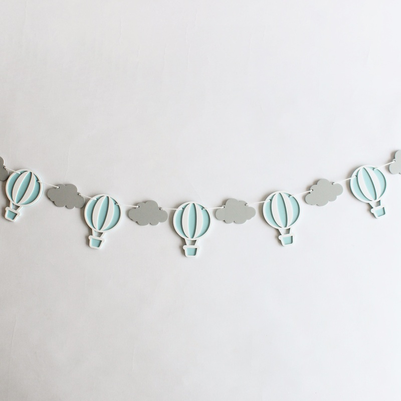 Hot Air Balloon Bunting – Blue
