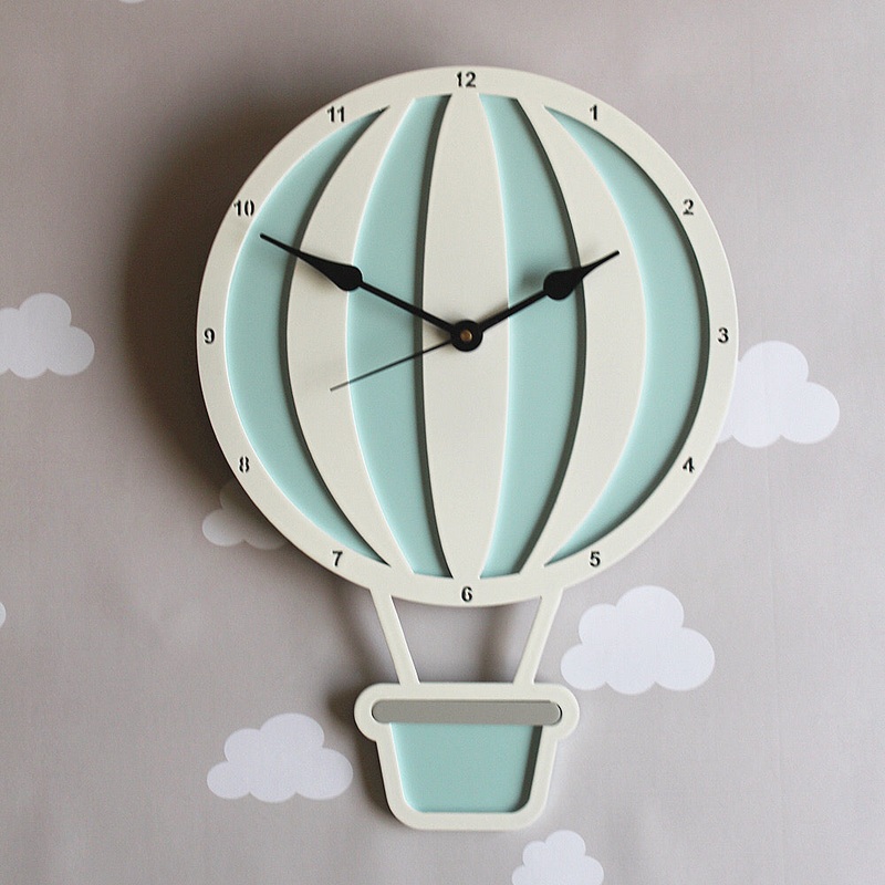 Hot Air Balloon Clock – Blue