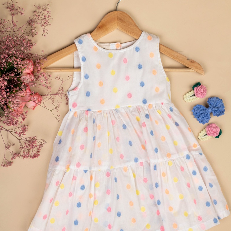 Organic Cotton Polka Dot Dress