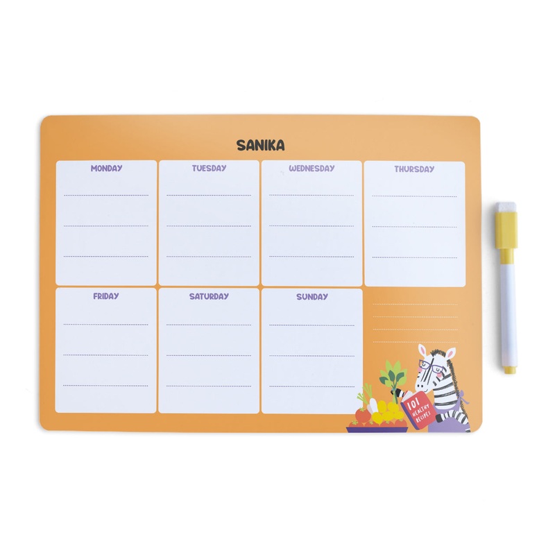 Personalised Meal / Weekly Planner – Animal Library