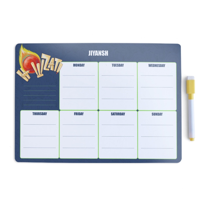 Personalised Meal / Weekly Planner – Cricket Buzz
