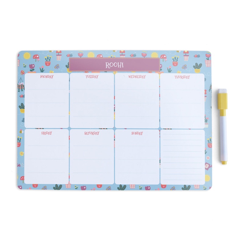 Personalised Meal / Weekly Planner – Enchanted Garden