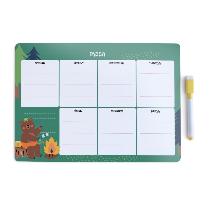 Personalised Meal / Weekly Planner – Into The Wild