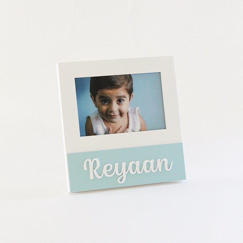 Personalized Square Frame – Blue