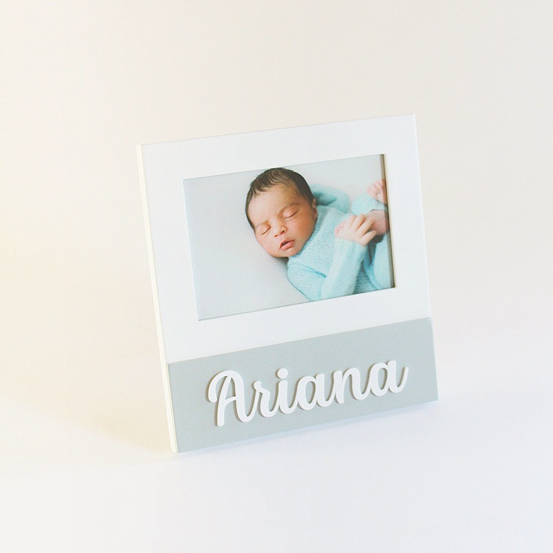 Personalized Square Frame – Grey