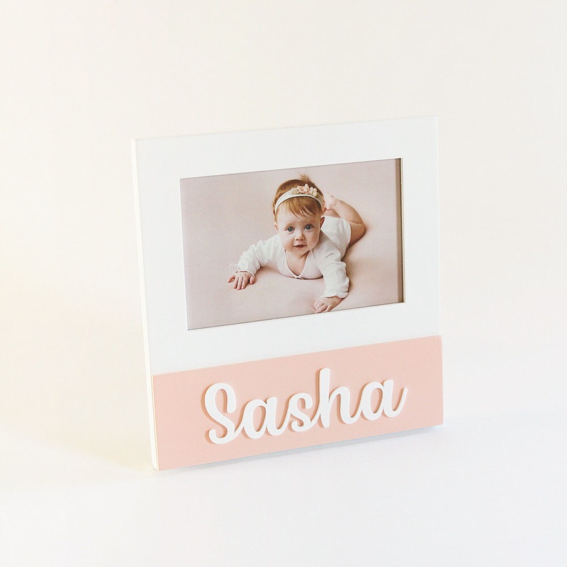 Personalized Square Frame – Pink