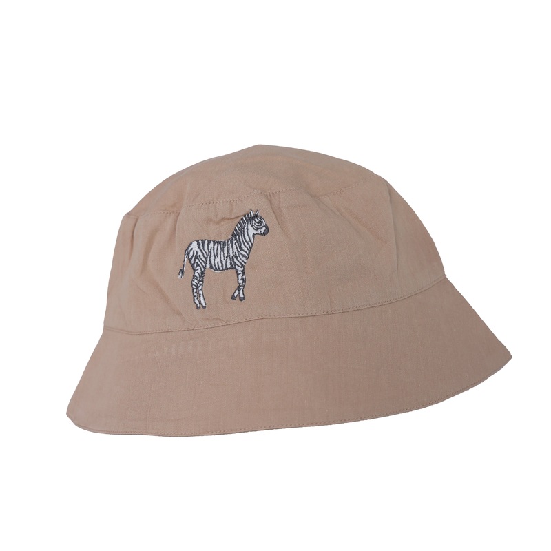 Baby Its Wild World Brown Cotton Bucket Hat