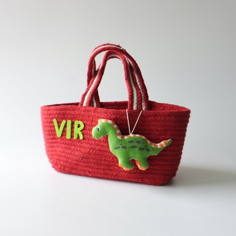 Multipurpose Storage & Gift Basket – Red (Dino)