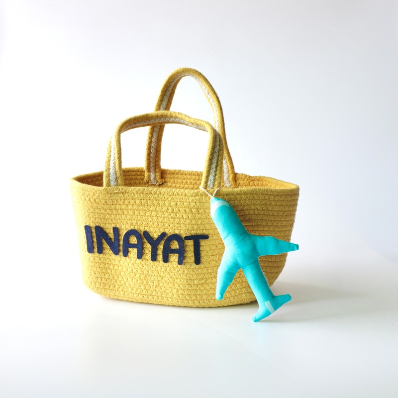 Multipurpose Storage & Gift Basket – Yellow (Plane)
