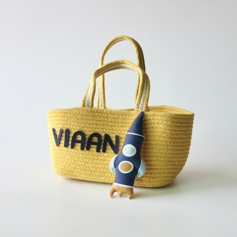 Multipurpose Storage & Gift Basket – Yellow (Rocket)