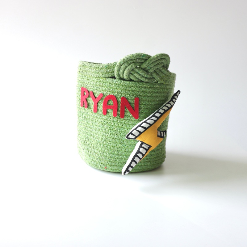 Multipurpose Storage Knotted Basket – Green