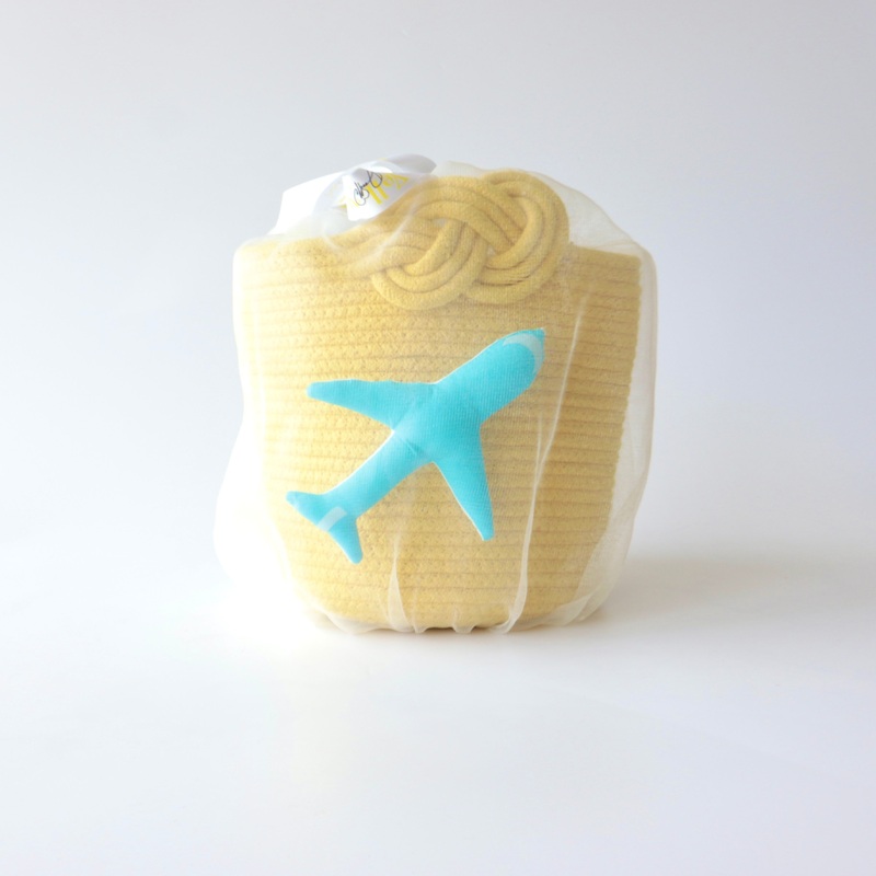 Multipurpose Storage Knotted Basket – Yellow (Plane)