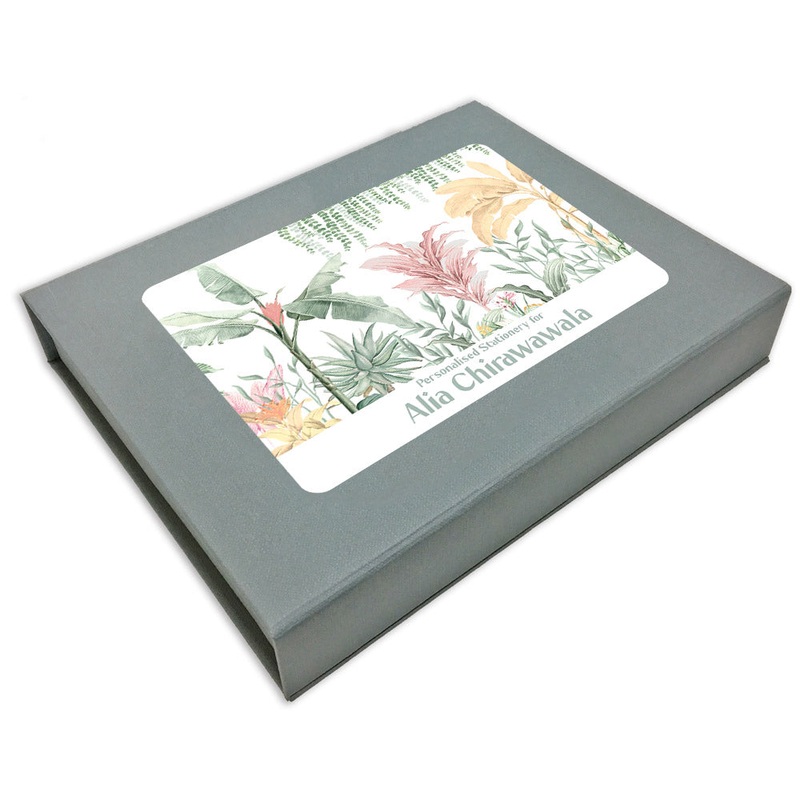Personalised Stationery Gift Set – Tropical, Set of 24 or 48  WallPaperScissor x  Exclusive