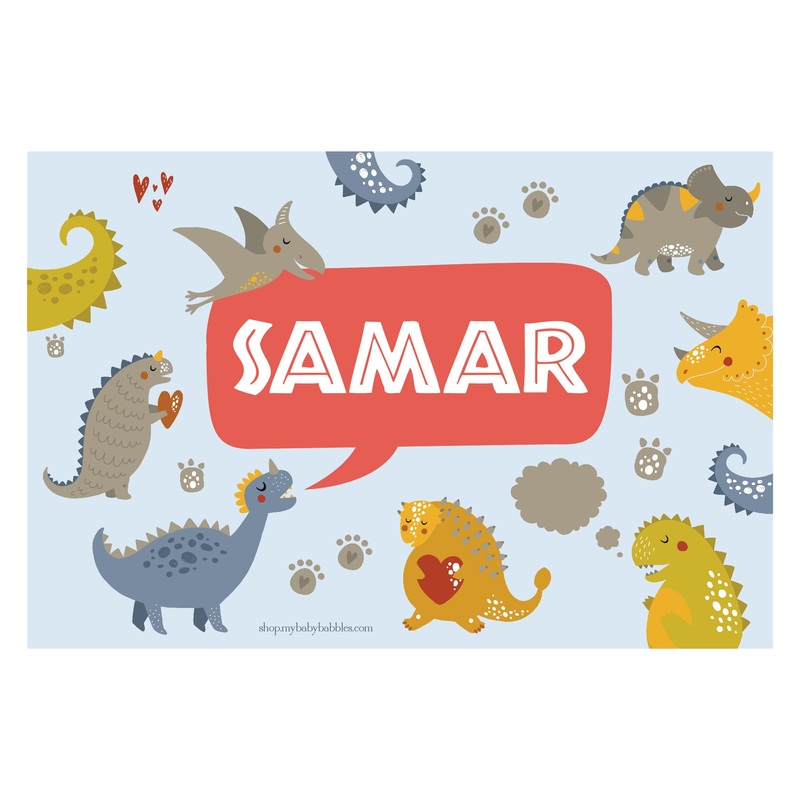 Personalised Themed Tablemat – Dinosaur