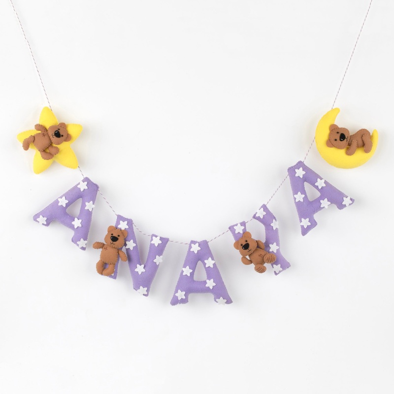 Sweet Dreams Name Bunting/Garland – Lavender