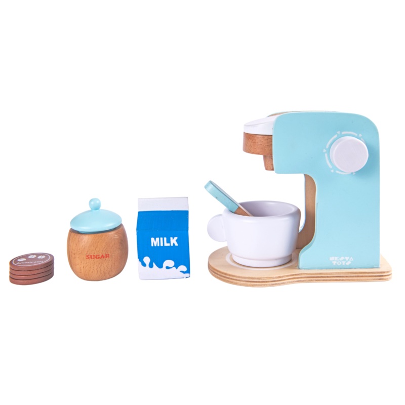 Wooden Coffee Maker Toy – Light Blue