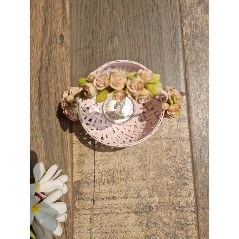 Ros-pink Cane Basket