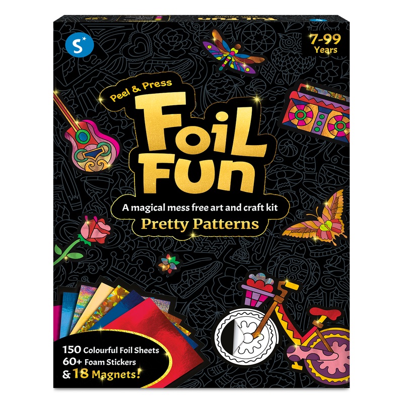 : Skillmatics Art & Craft Activity – Foil Fun Pretty Patterns, Mess Free Art, Craft Kits & Supplies, DIY Creative Activity, Gifts for Girls & Boys Ages 7, 8, 9, and Up