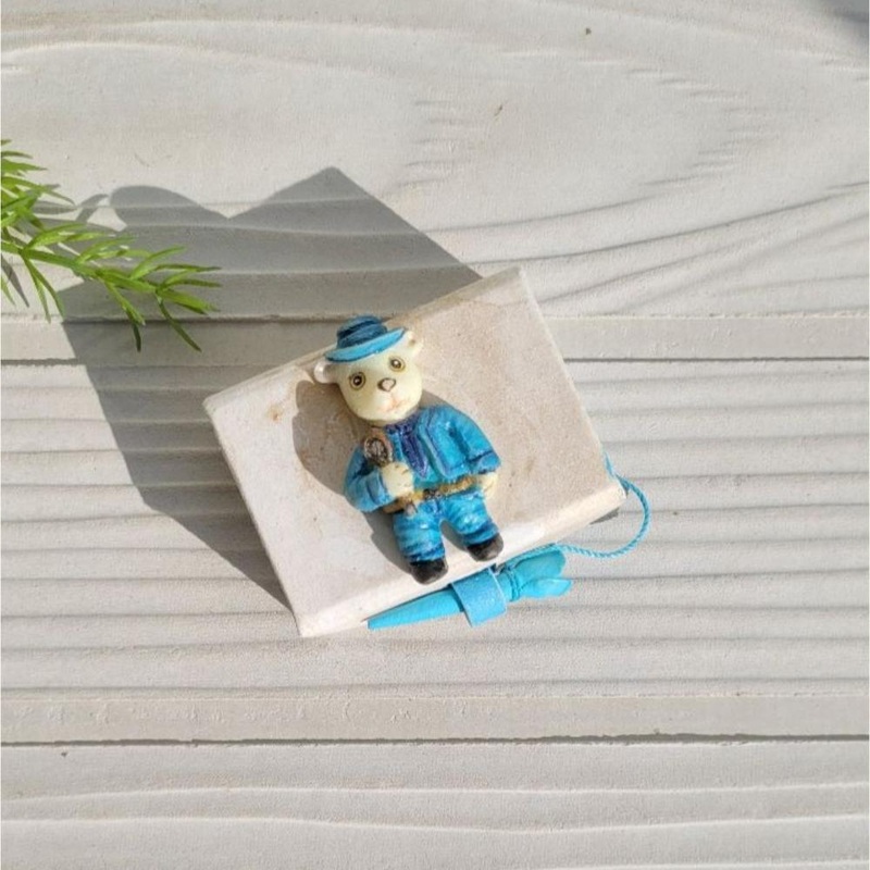 Sky Teddy Coin Box – Blue