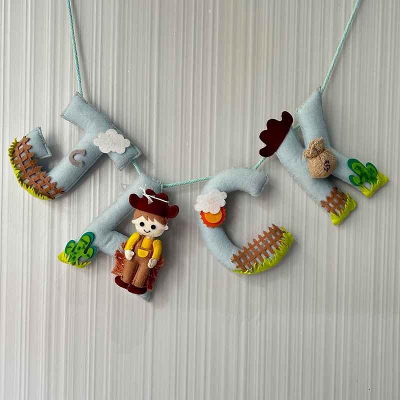 The Wild West Name Bunting/Garland – Cow Boy