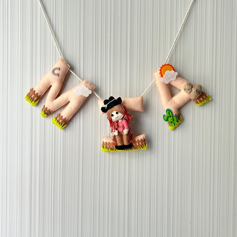 The Wild West Name Bunting/Garland – Cow Girl