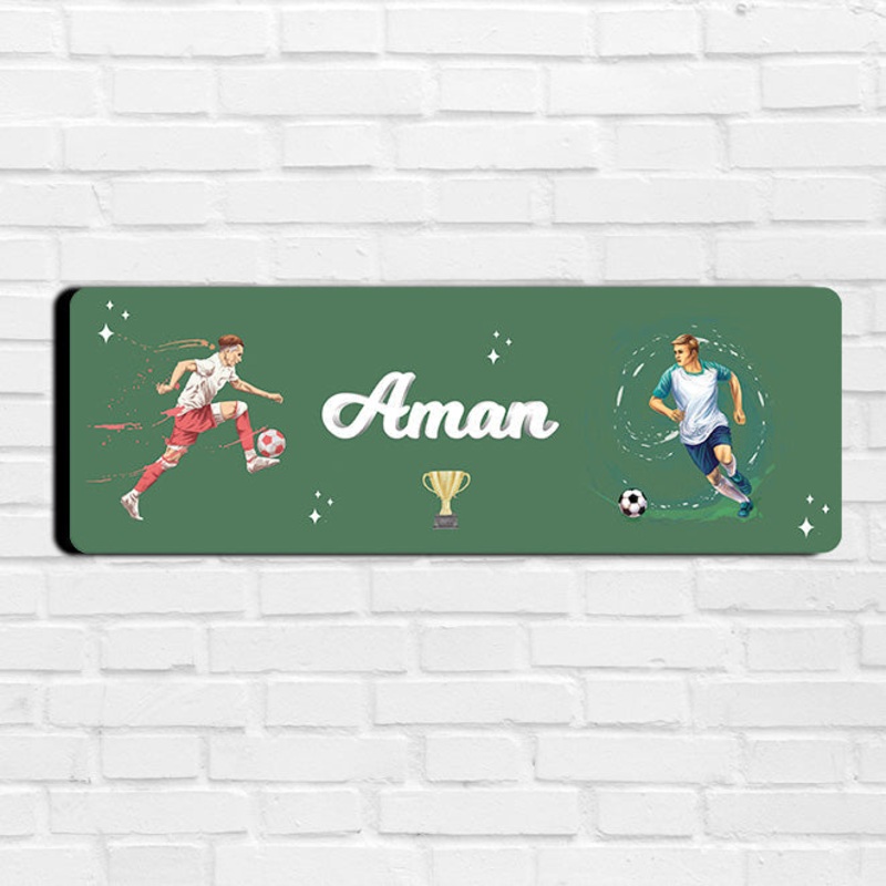 Football Fever Name Plate (Petite) (kids)