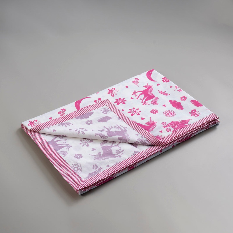 Gudgoodie Kids Cotton Muslin Dohar – Ultrasoft & Breathable – Magical Unicorns