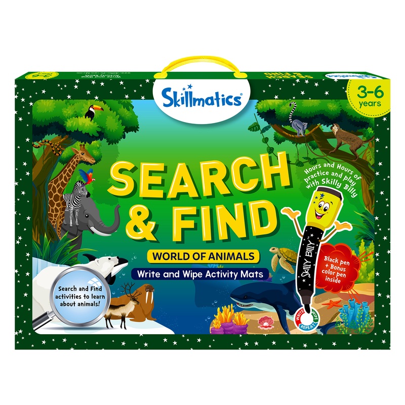Skillmatics Preschool Learning Activity – Search and Find Animals Educational Game, Perfect for Kids, Toddlers Who Love Toys, Art and Craft Activities, Gifts for Girls and Boys Ages 3, 4, 5, 6
