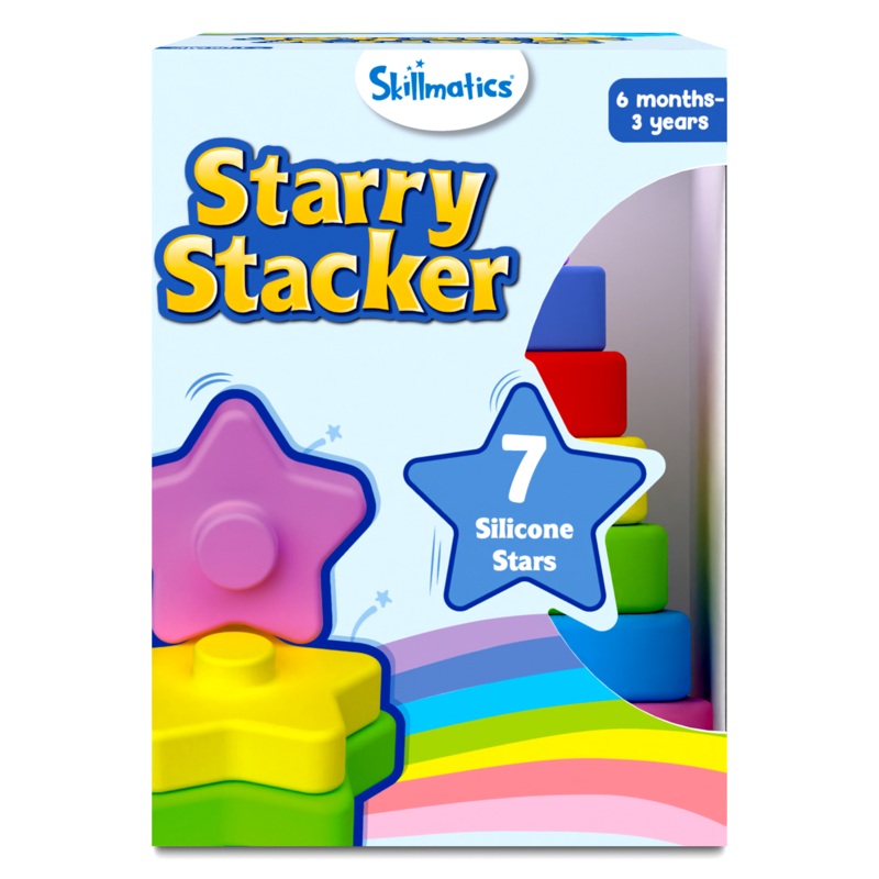 Skillmatics Silicone Stacking Toys – Starry Stacker, Montessori Toys & Games, Activity & Learning Toy for Infants, Toddlers, Kids, Gifts for Ages 6 Months to 3 Years