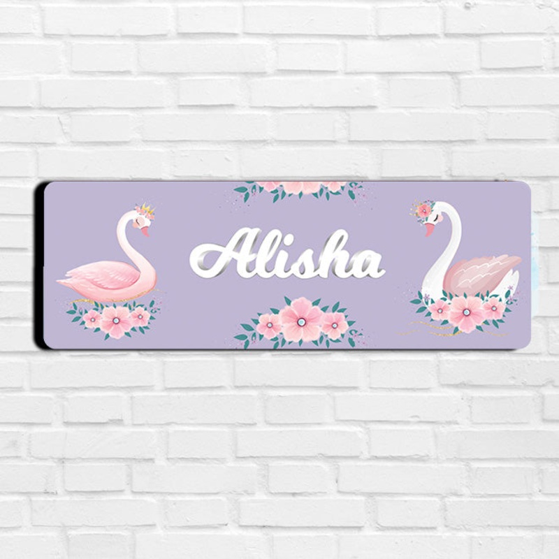 Swan Princess Name Plate (Petite) (kids)