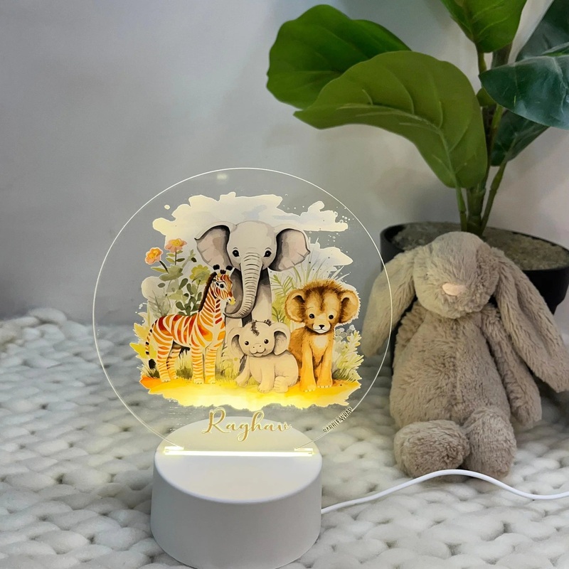 Acrylic LED Night Lamp – Animal Kingdom