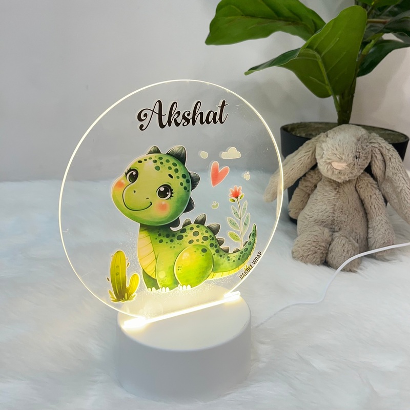Acrylic LED Night Lamp – Dinos Cheerful Glow
