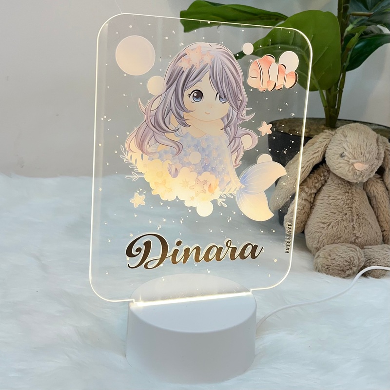 Acrylic LED Night Lamp – Mermaids Dreamland