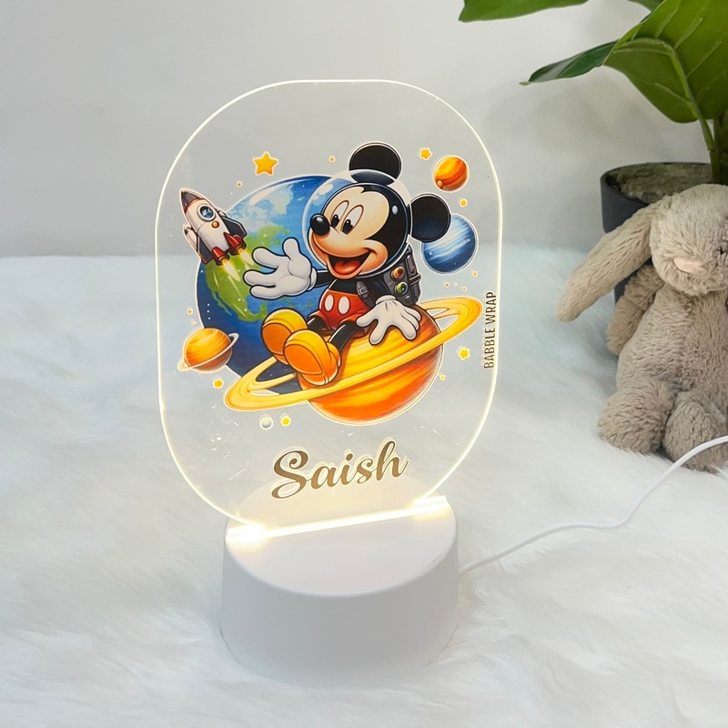 Acrylic LED Night Lamp – Mickeys Space Safari