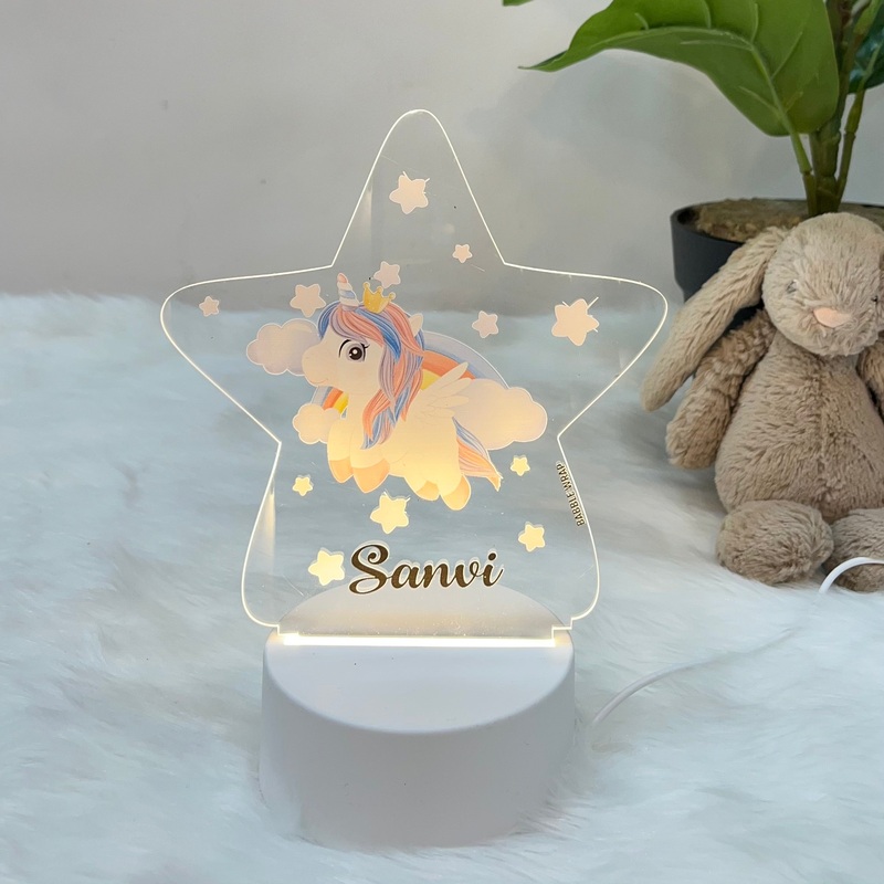 Acrylic LED Night Lamp – Unicorn Radiance