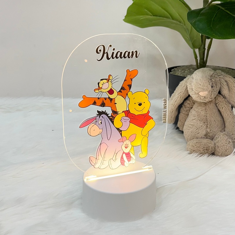 Acrylic LED Night Lamp- Winnie The Pooh & Friends