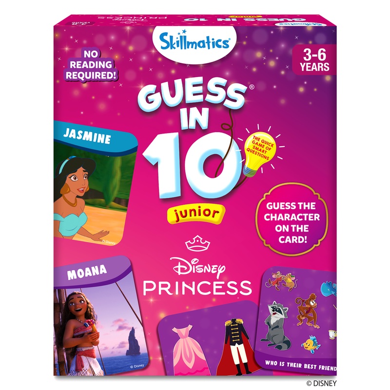 Skillmatics Card Game – Guess in 10 Junior Disney Princess for Kids, Girls, Boys, Who Love Board Games, Cinderella, Ariel, Jasmine, Gifts for Ages 3, 4, 5, 6, Travel Friendly