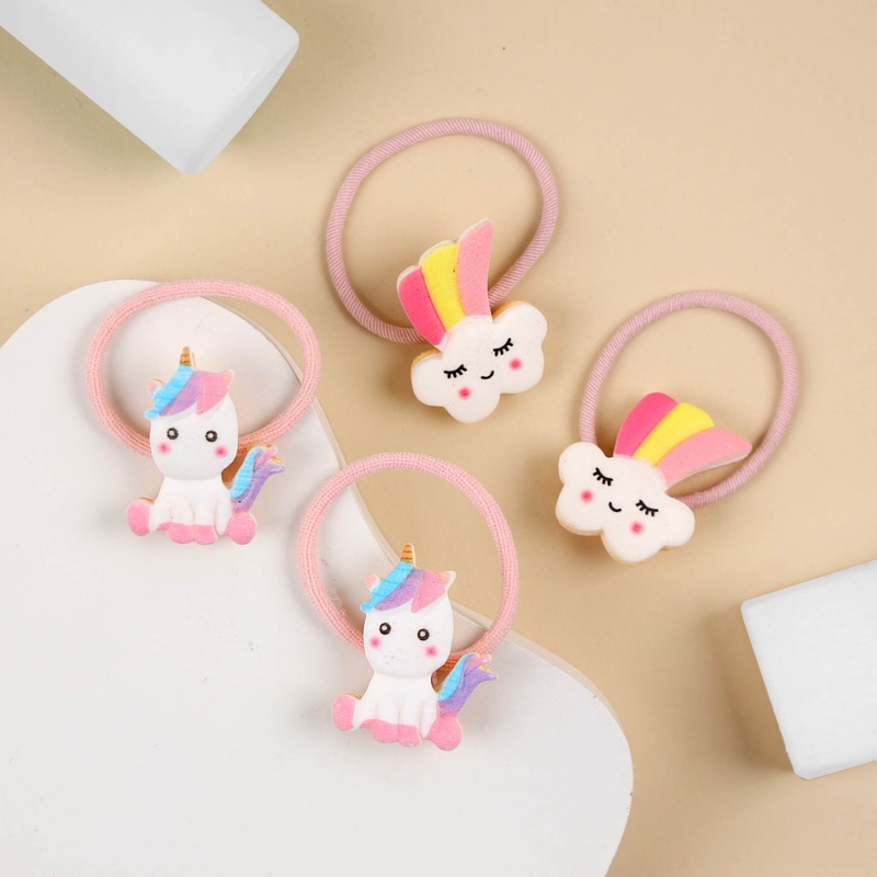 Unicorn and Clouds Rubberbands – Pack of 4