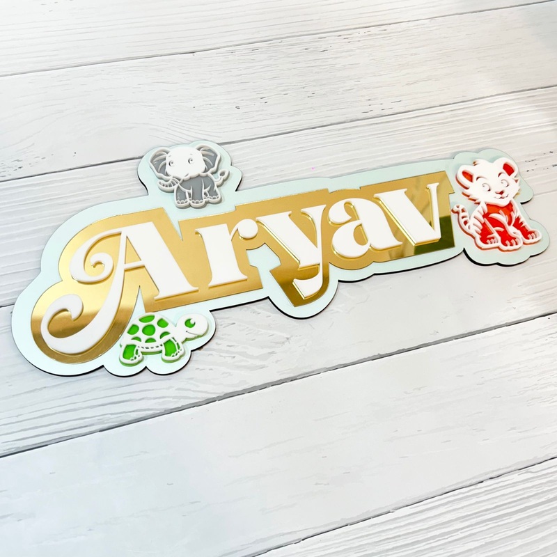 3 Layer Name Plaque – Animal Kingdom