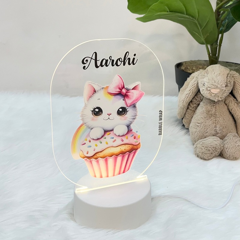 Acrylic LED Night Lamp – Cupcake Glow