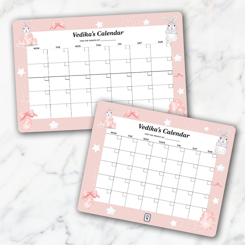 Easter Bunnies Kids Calendar