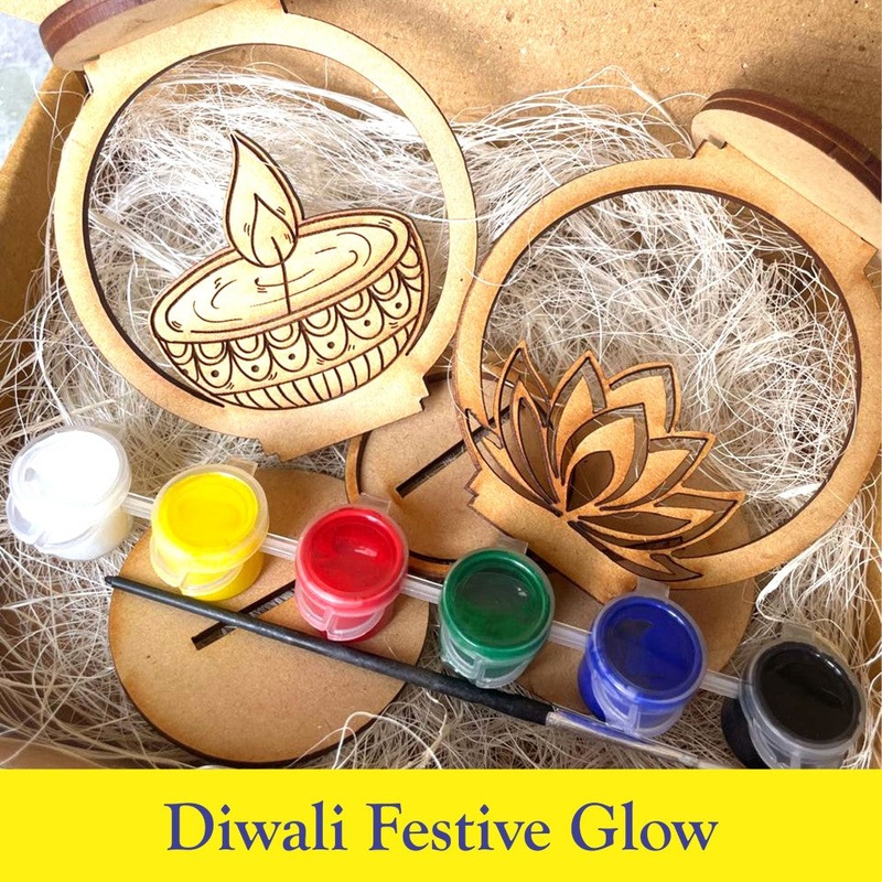 Festive Glow DIY diya stand painting kit-   Craft Your Own Festival Magic!
