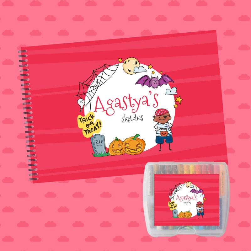 Halloween Art book & Crayon Combo