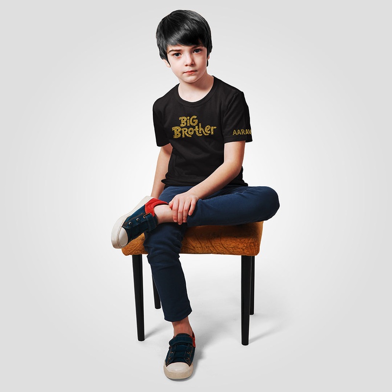Happy T-shirts – Sibling Series – Black Glitter – Brother