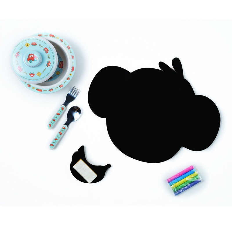 Meal Time Shaped Chalkboard Mat & Coaster – Monkey