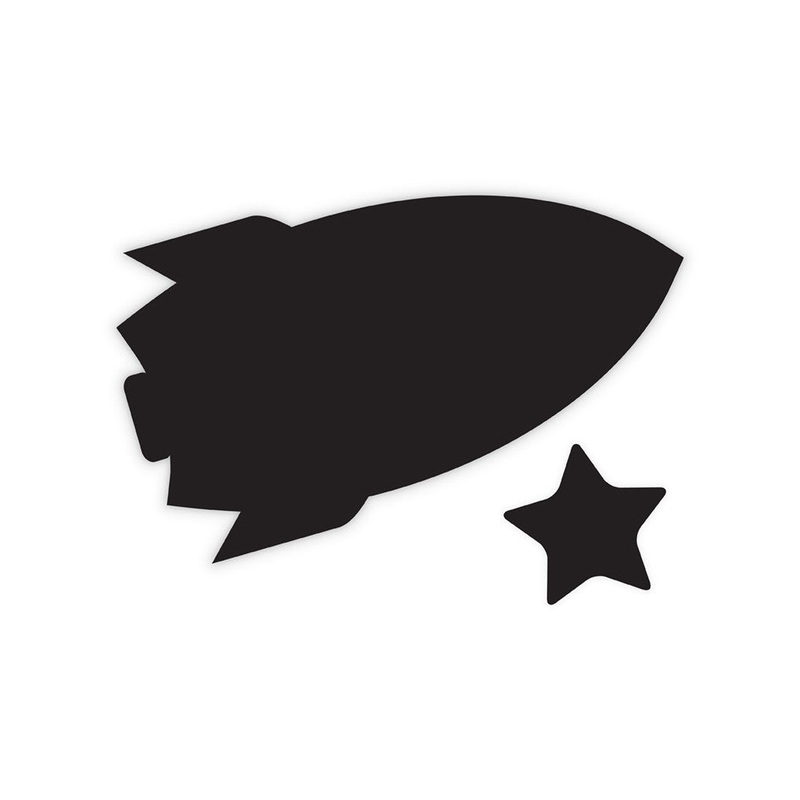 Meal Time Shaped Chalkboard Mat & Coaster – Rocket
